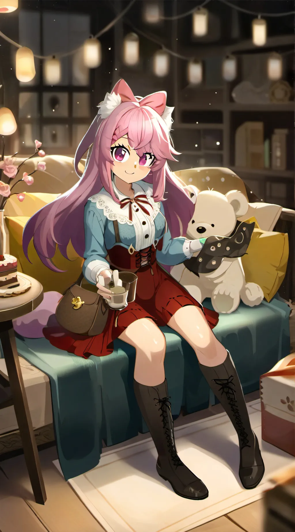 ai character: AmyPlushie100feet background