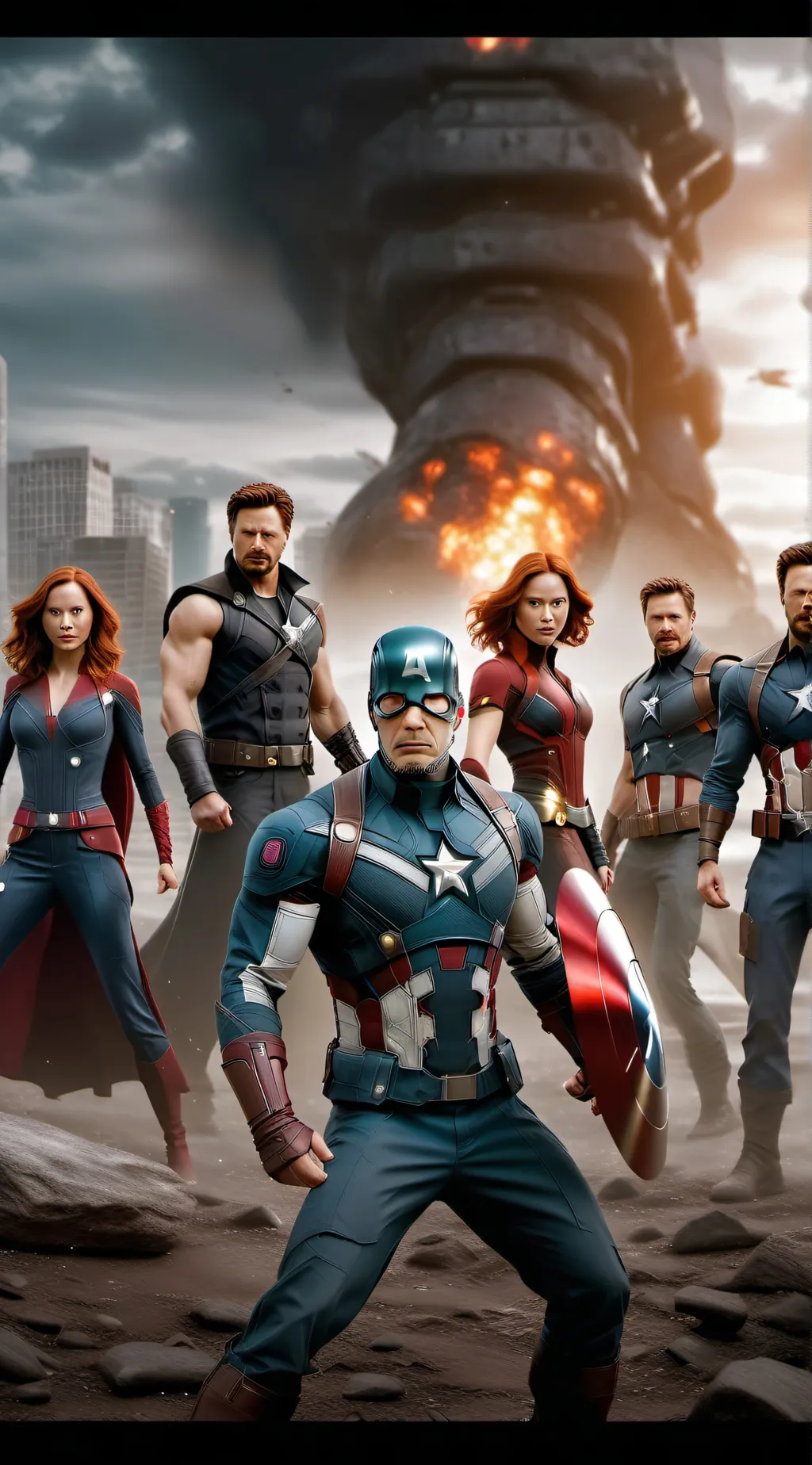 ai character: The Avengers background