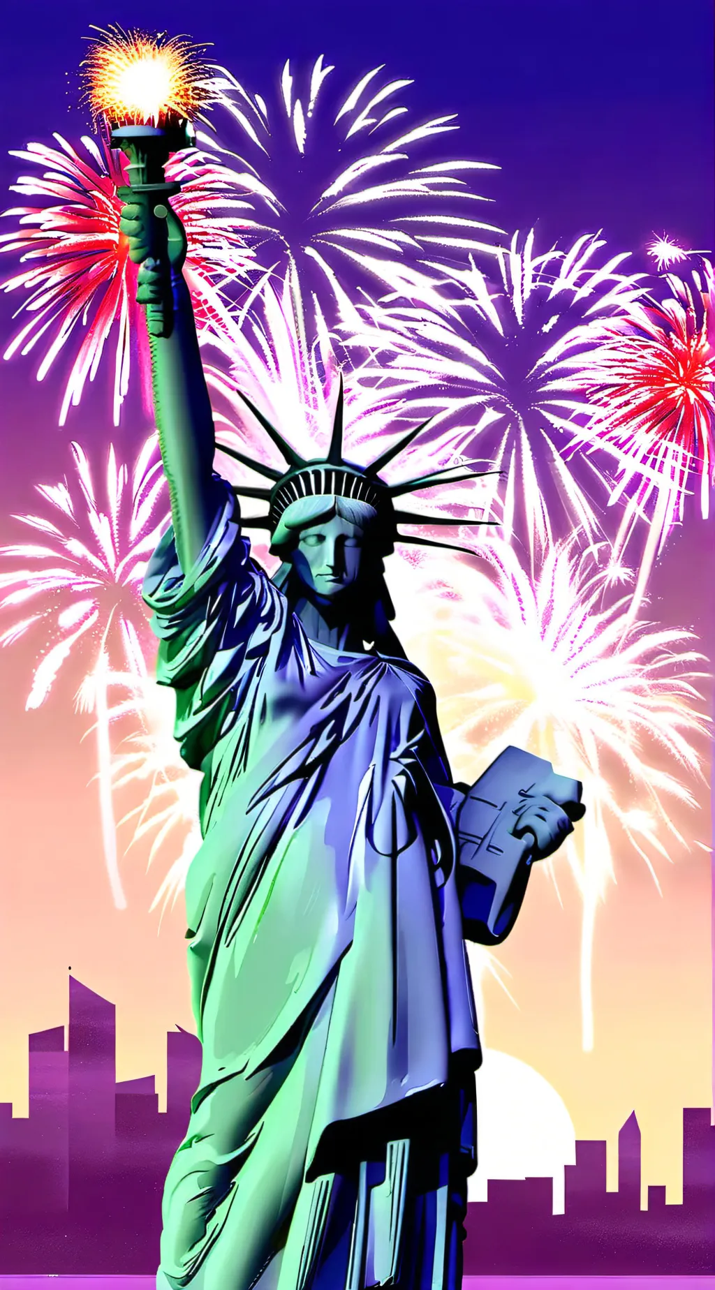 ai character: 4TH OF JULY!?!?!?! background