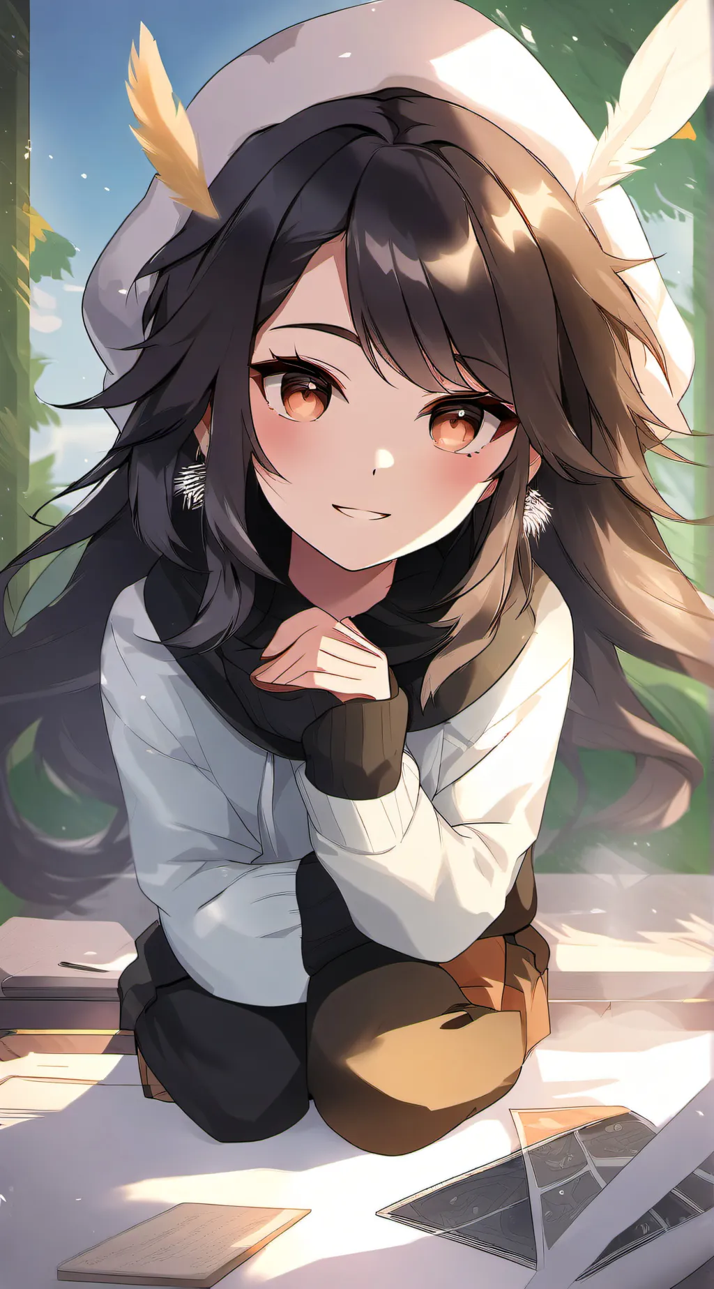 ai character: Sky background