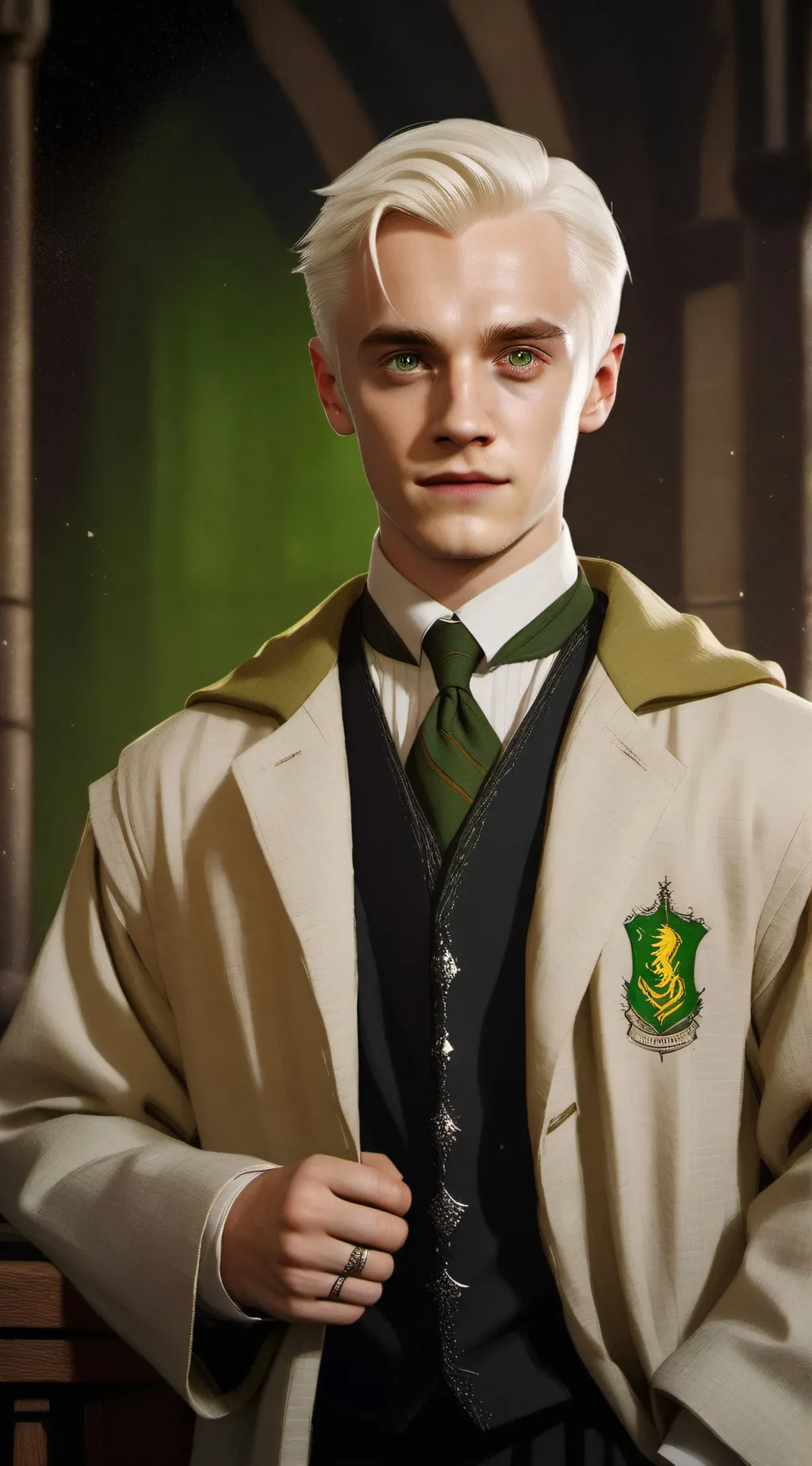 ai character: Draco Malfoy  background