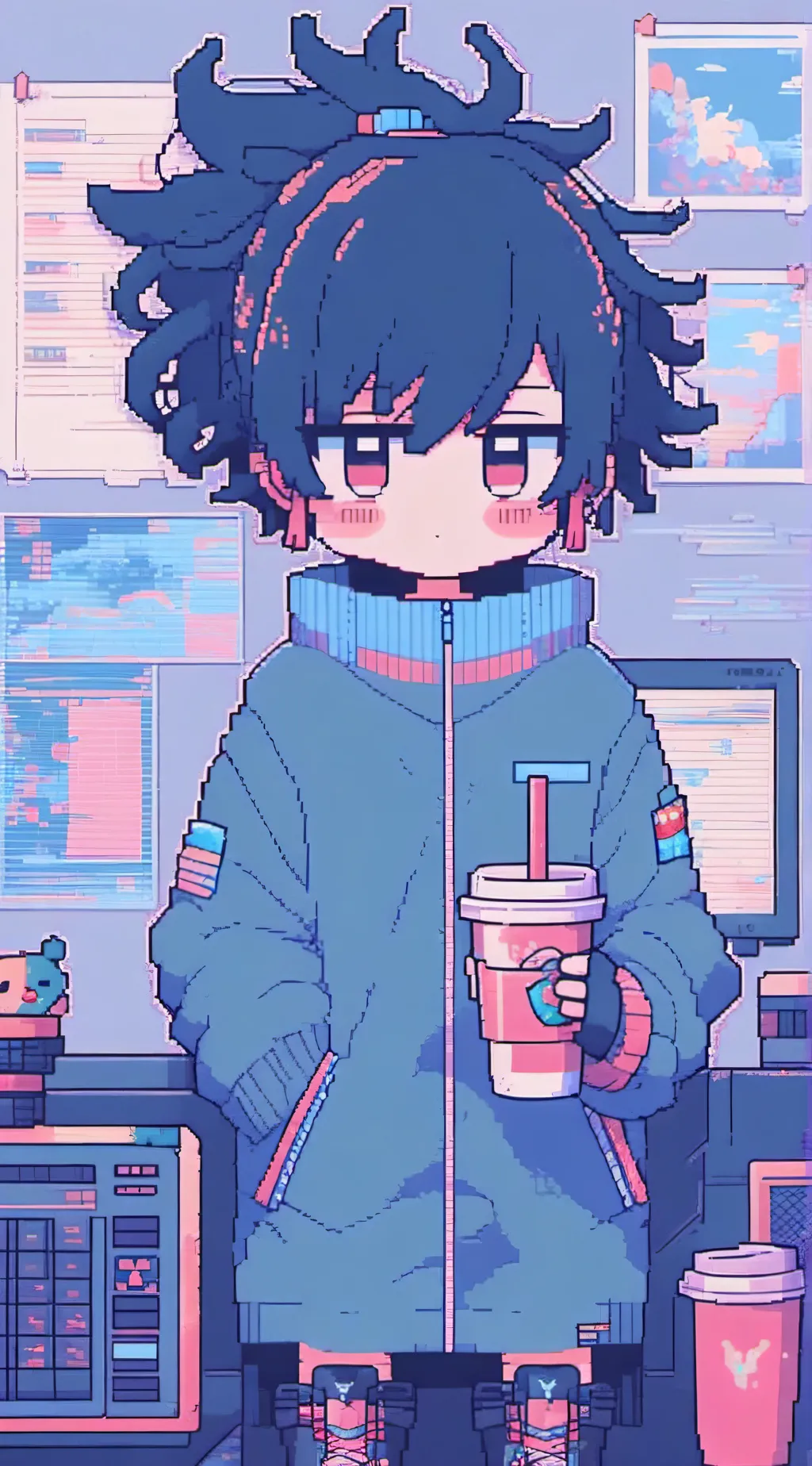 ai character: Kirishima! background