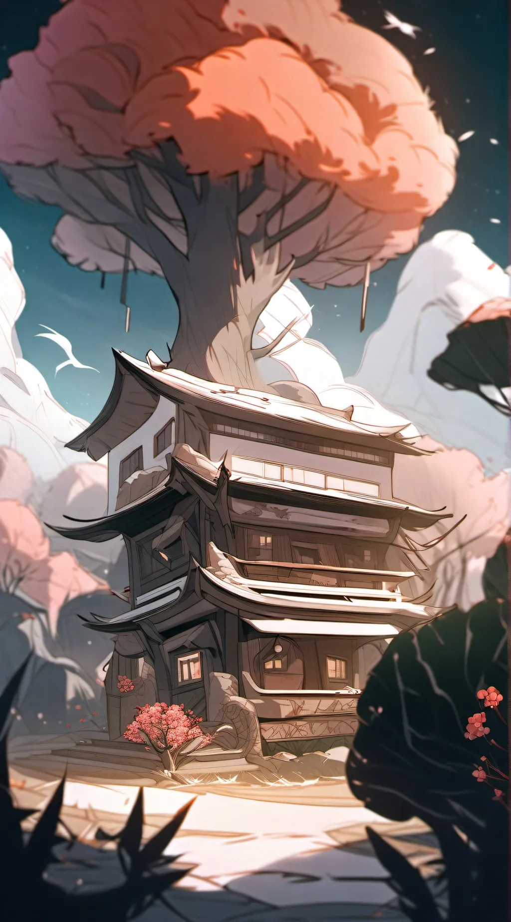 ai character: Scary sushi background