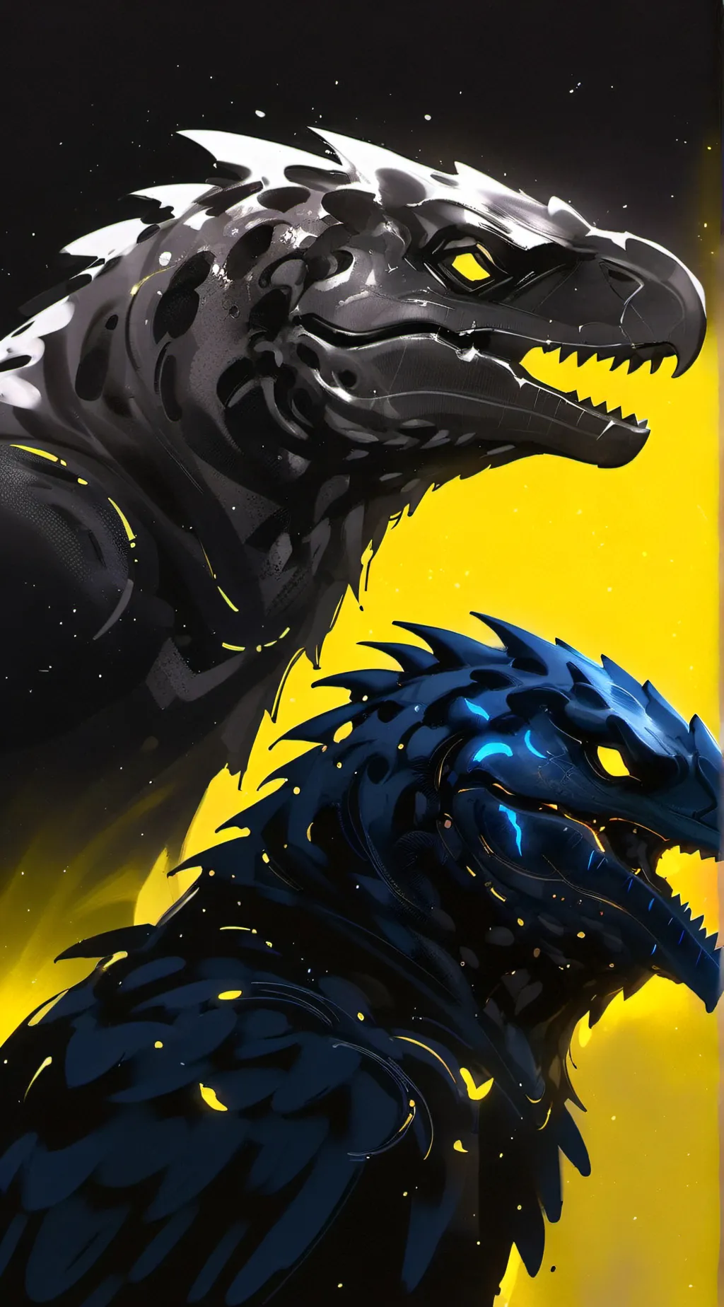 ai character: Blue x indoraptor background