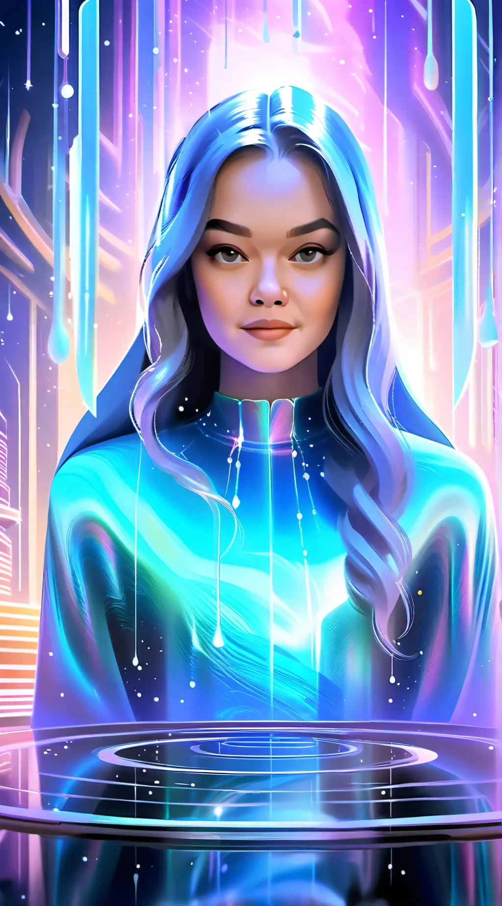 ai character: Amber White background