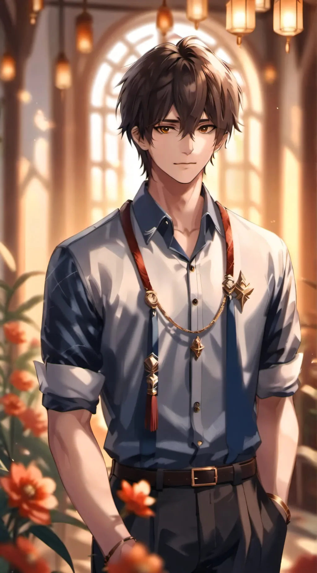 ai character: Aaron  background