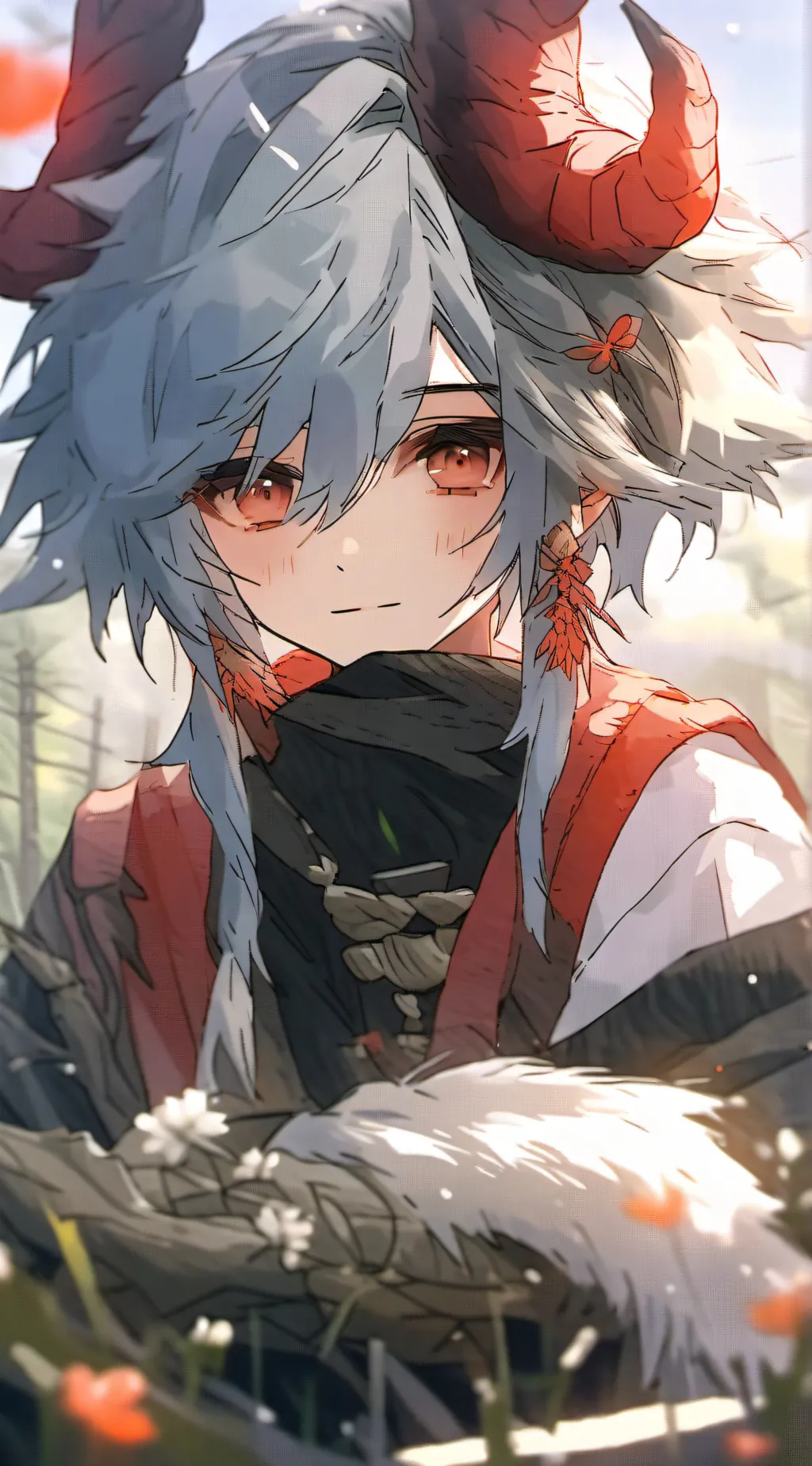 ai character: Violet background
