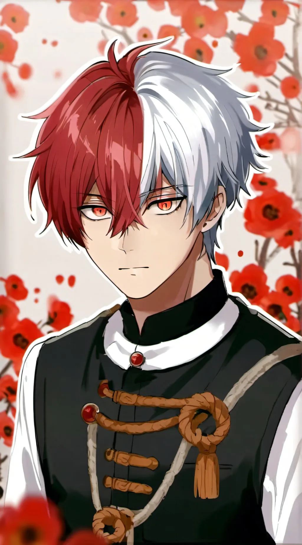 ai character: Shoto Todoroki  background