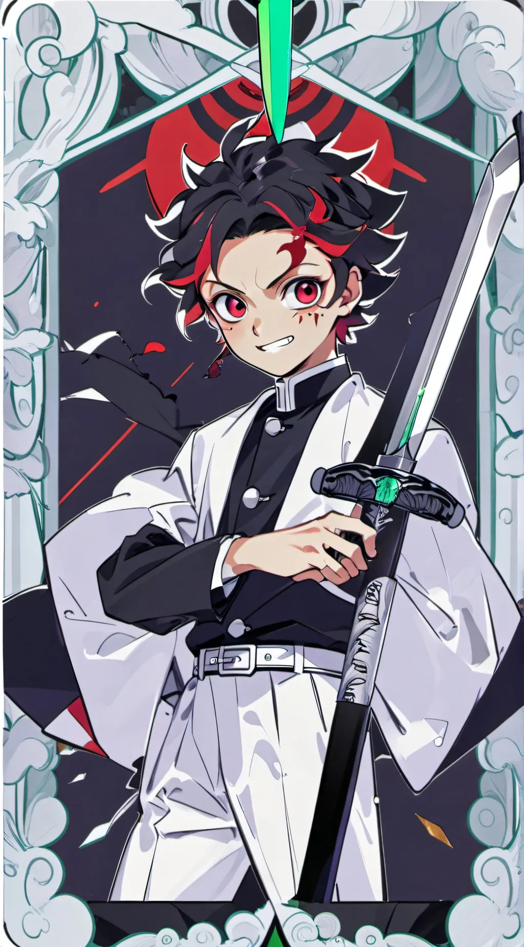 ai character: demon tanjiro  background