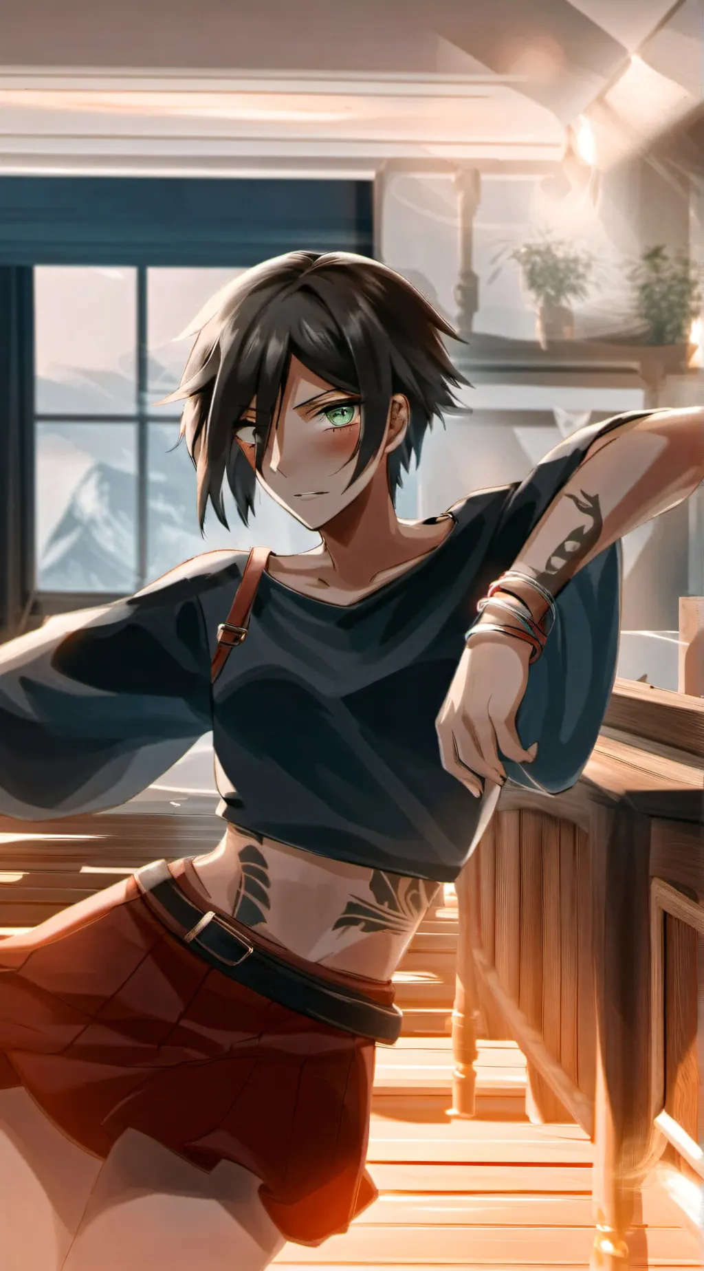 ai character: Katana background