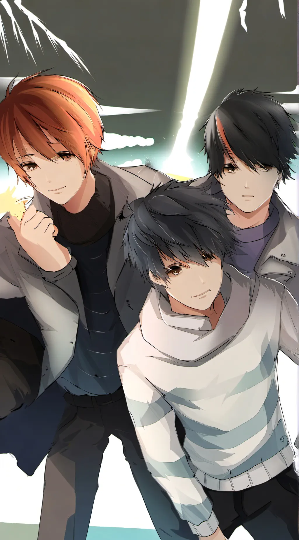 ai character: 3 boys background
