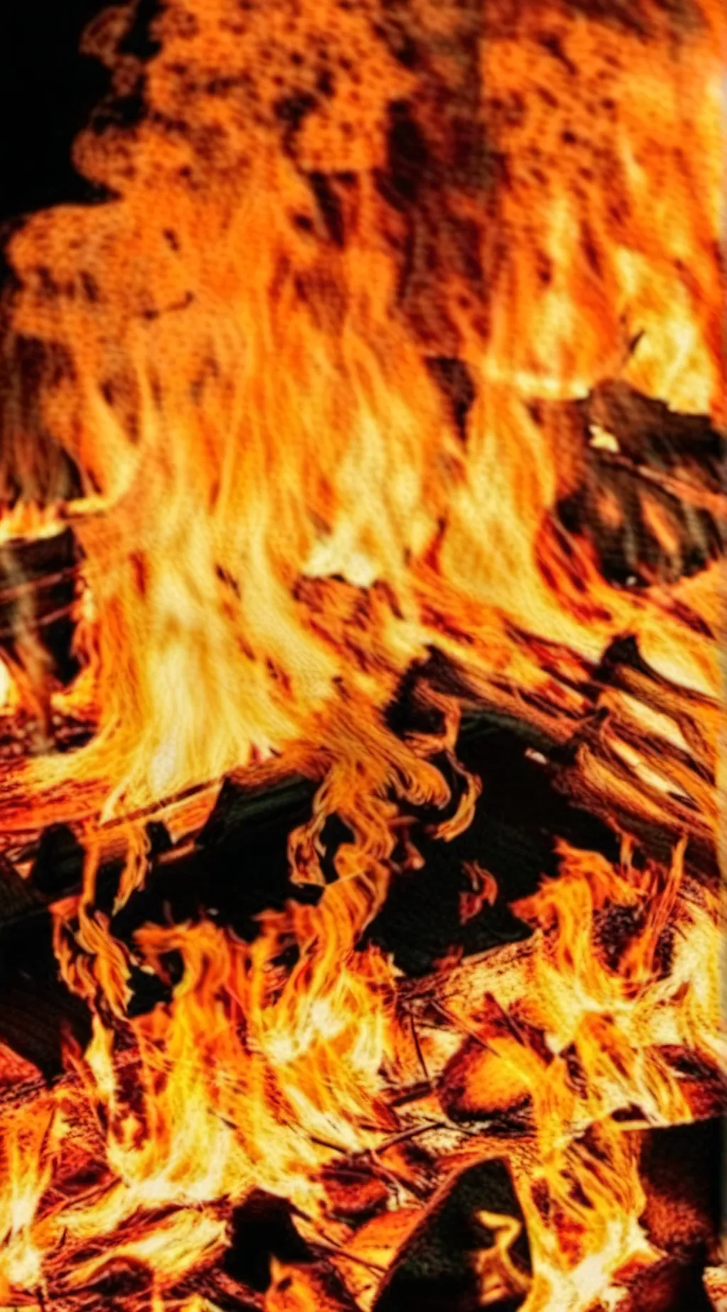 ai character: Fire background