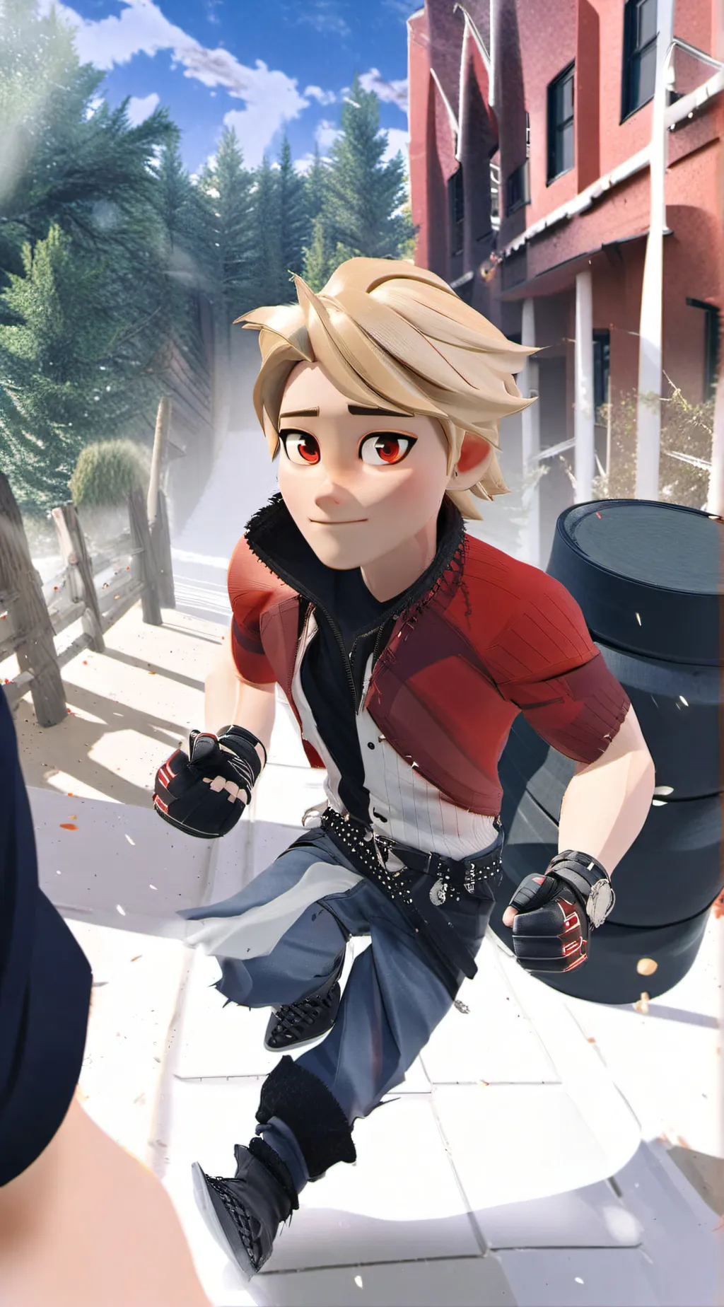 ai character: MHA+hybrid world background