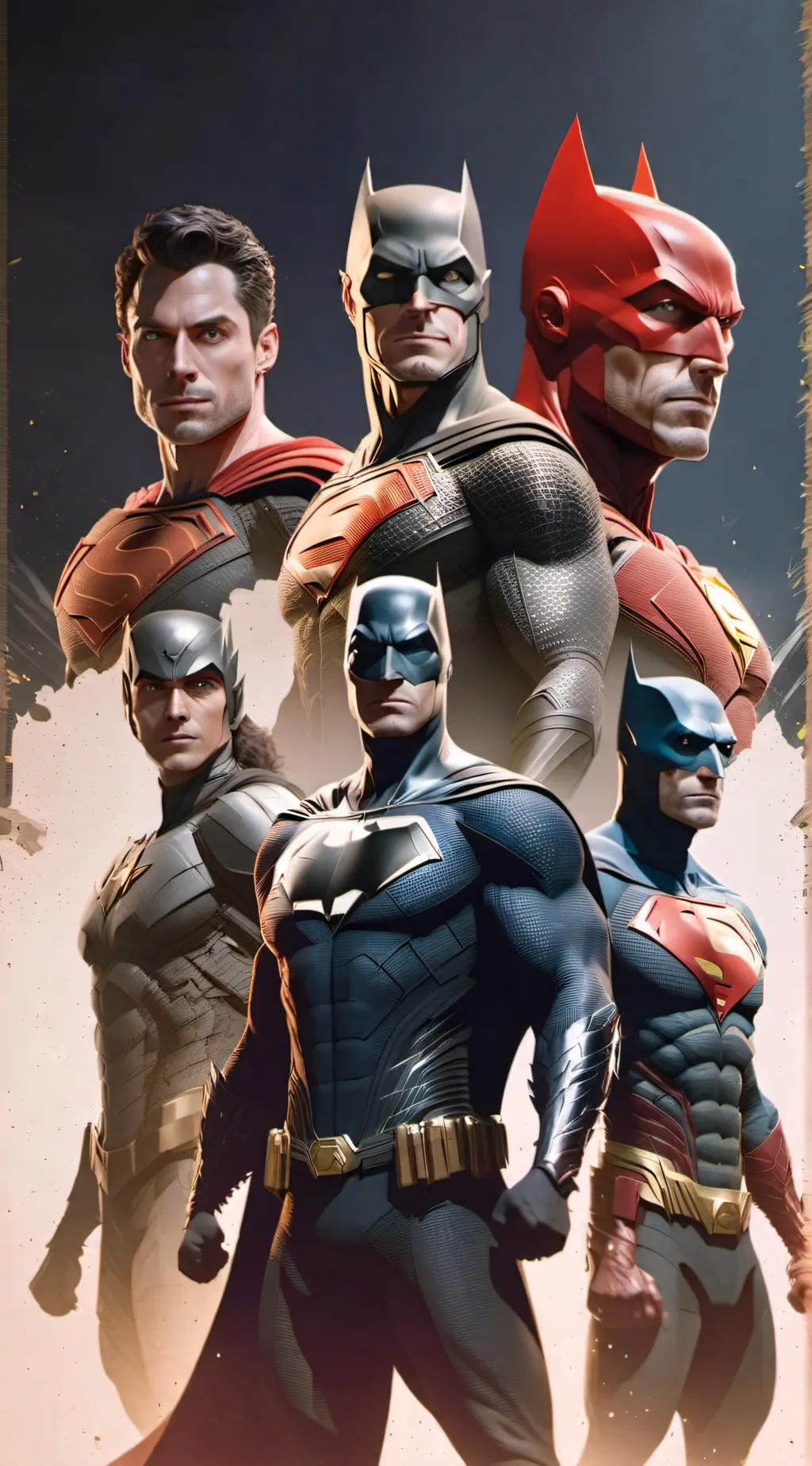 ai character: Justice League. background