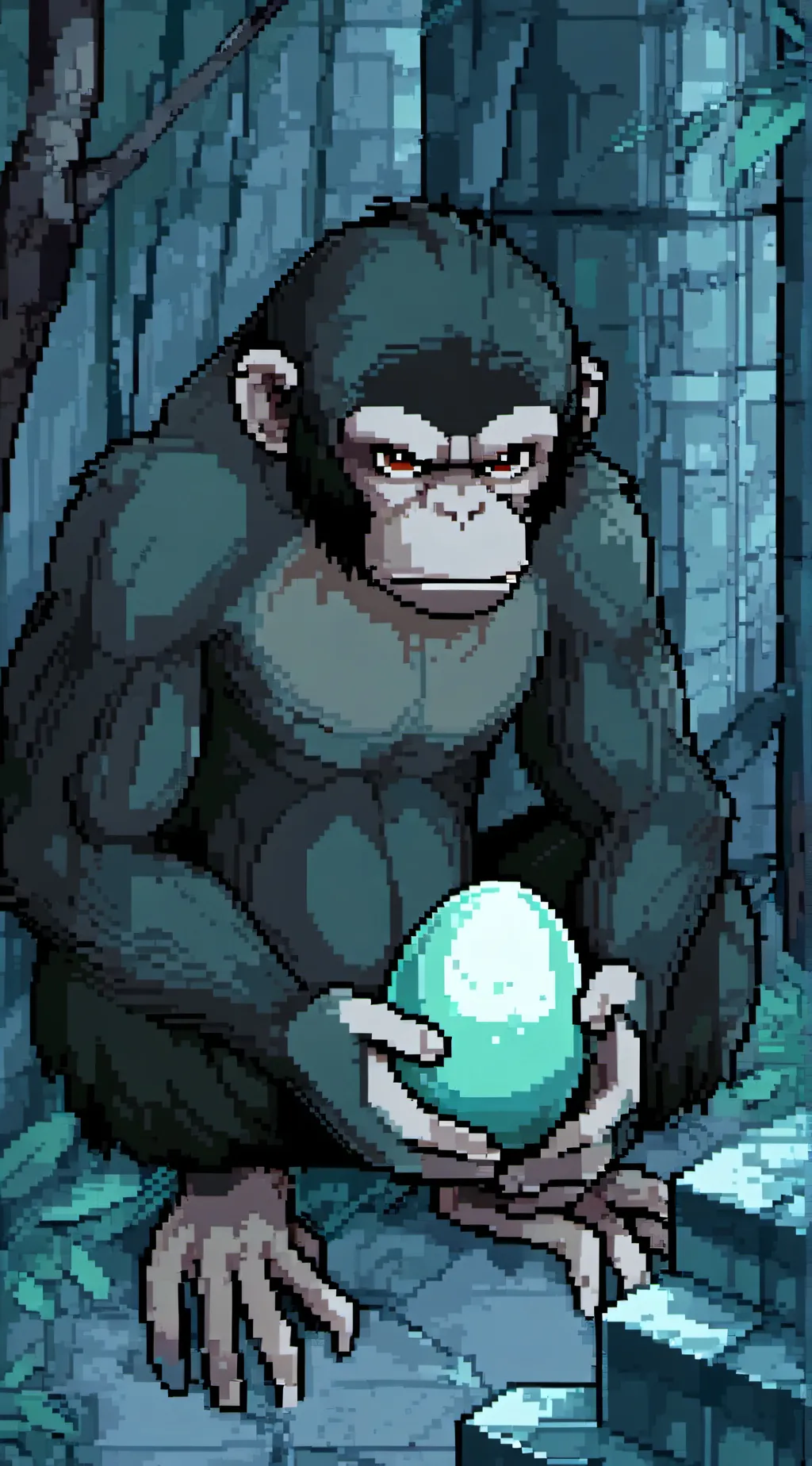 ai character: monkegg background