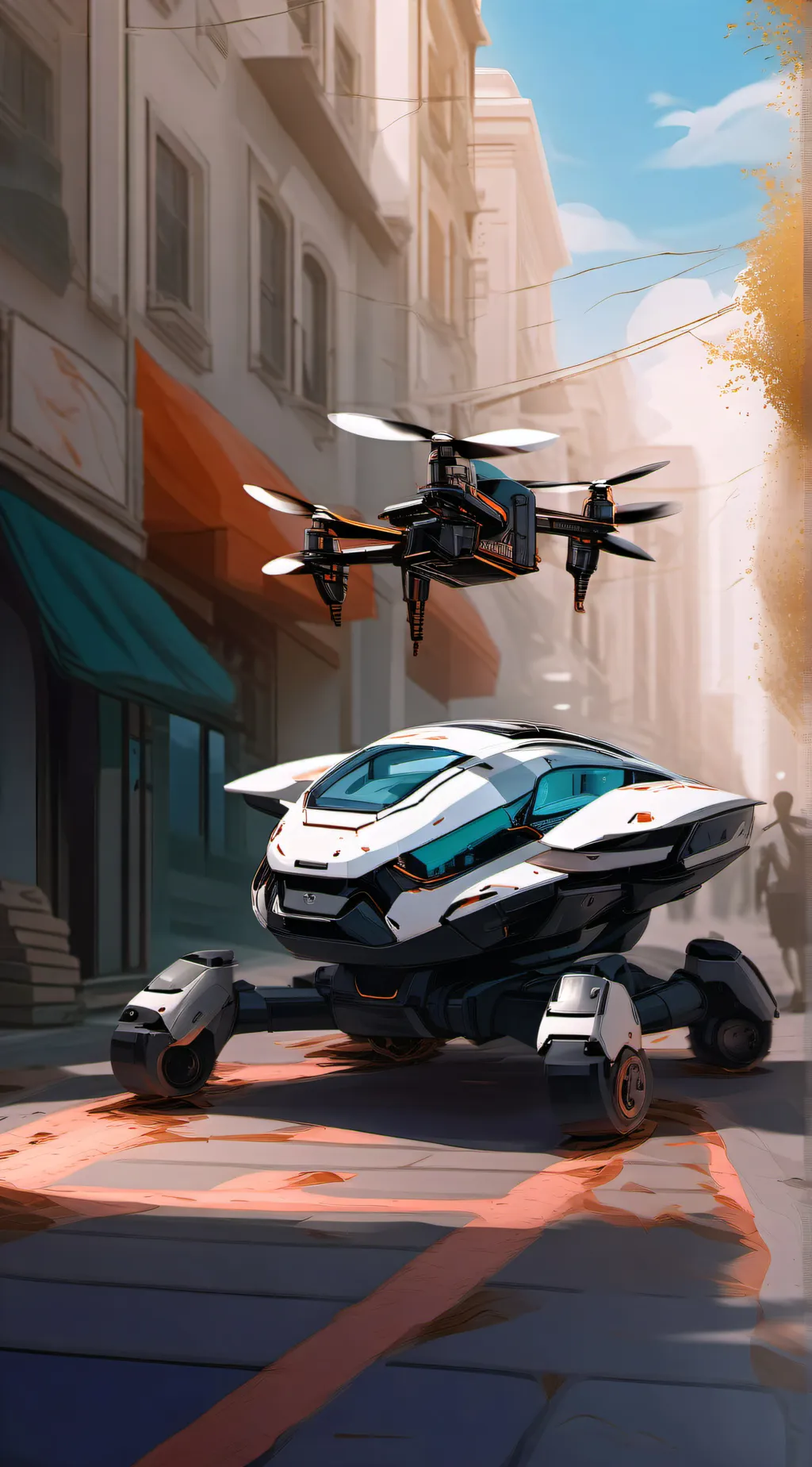 ai character: sigma drone background