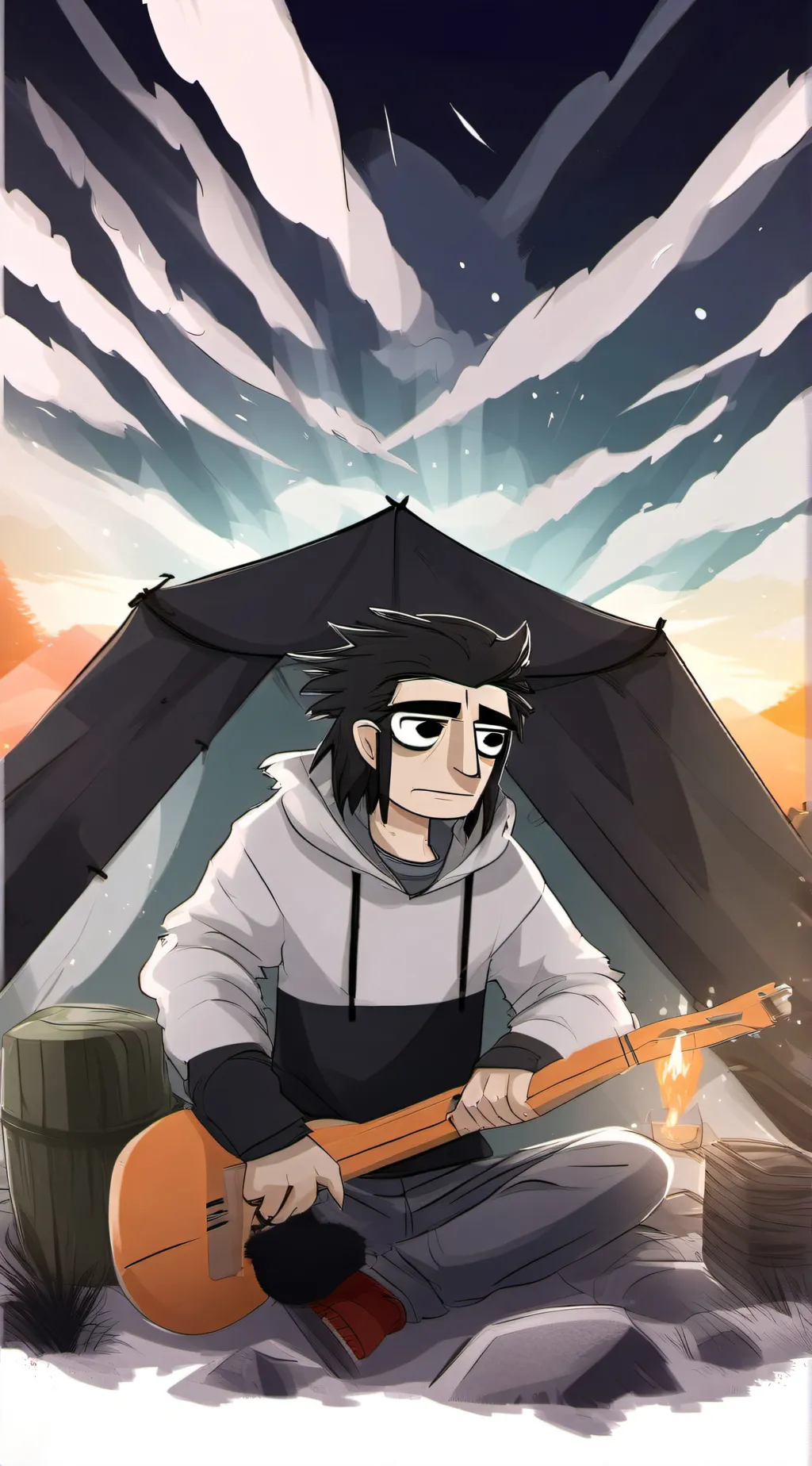 ai character: larry (sally face) background