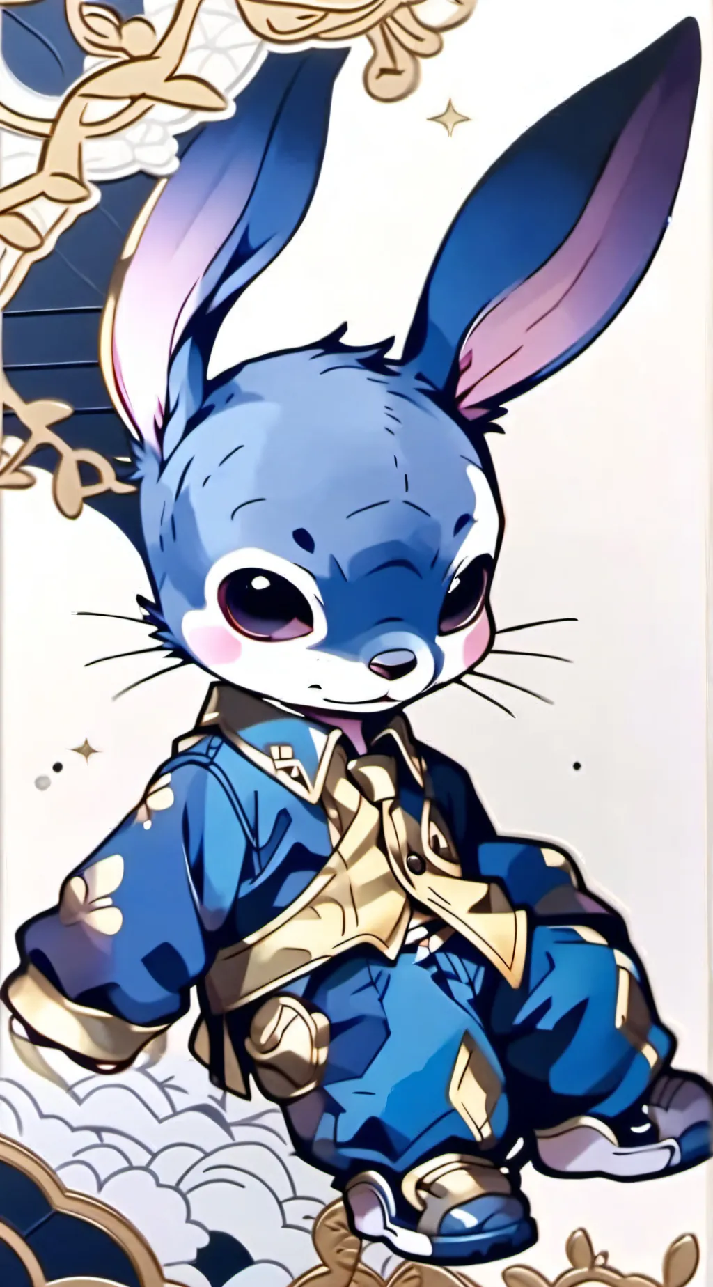 ai character: bluey background