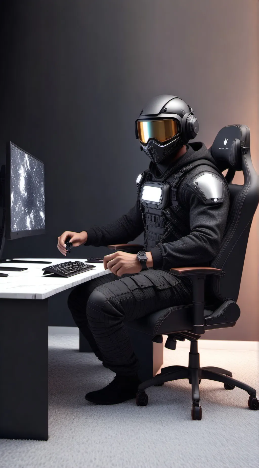 ai character: cod gamer background