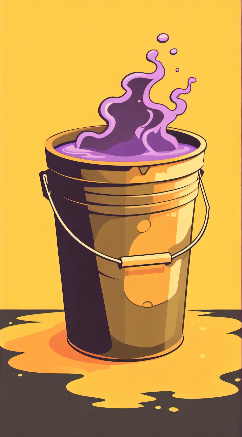 ai character: bucket of goop  background