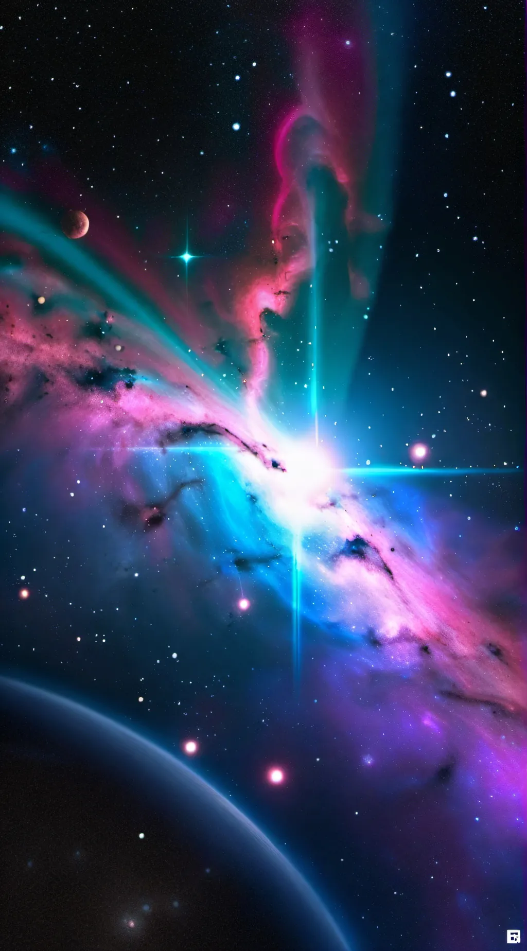 ai character: galaxy  background