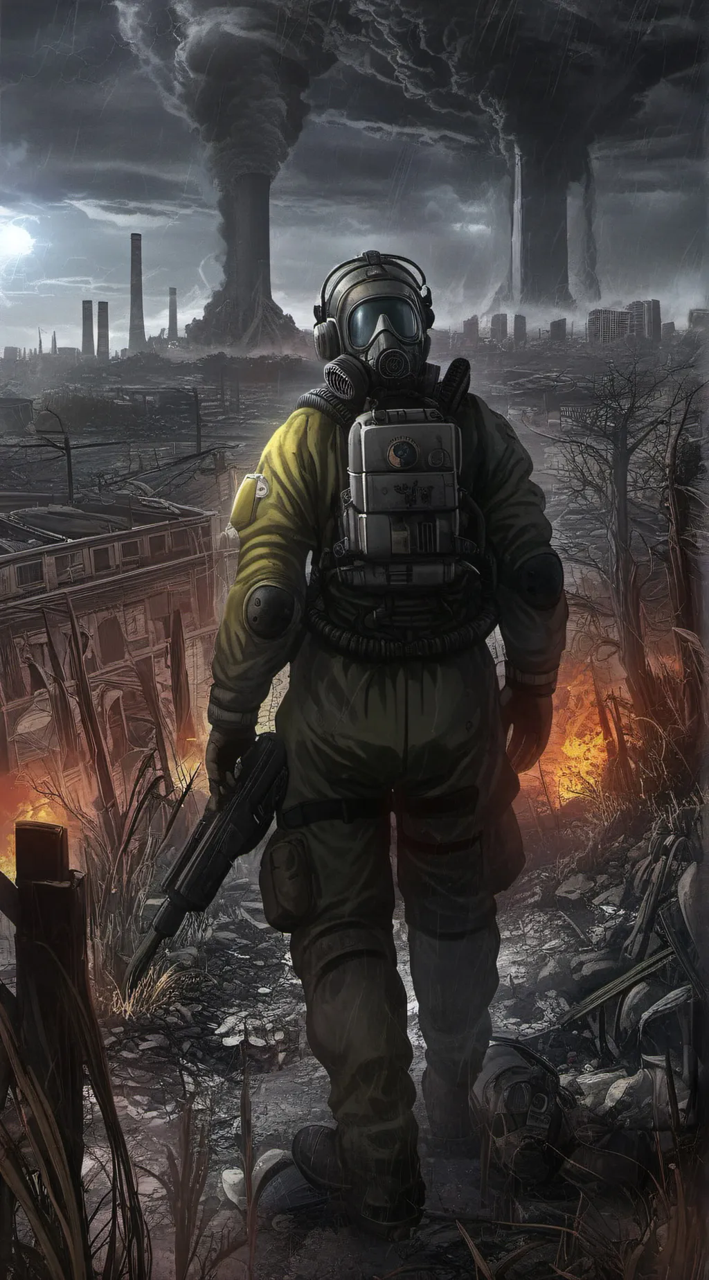 ai character: THE END. background