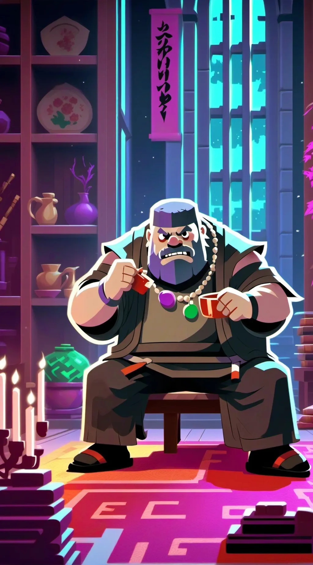 ai character: Caseoh background