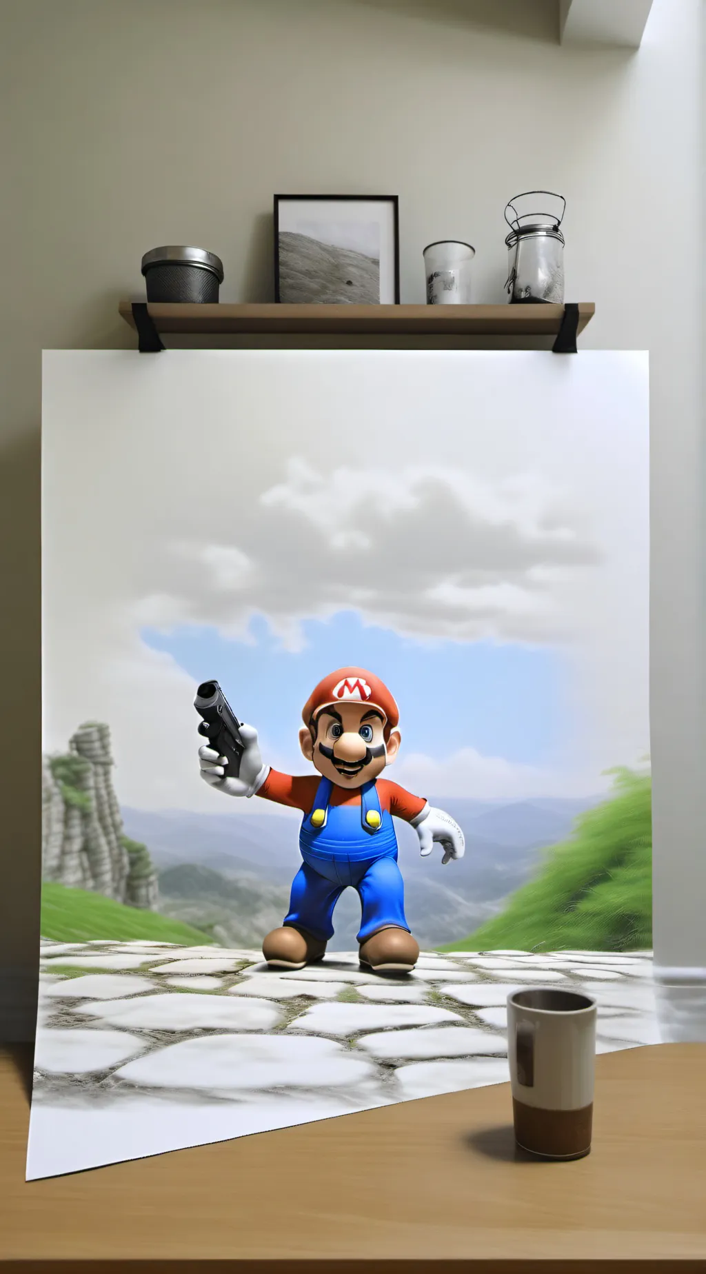ai character: Mario background