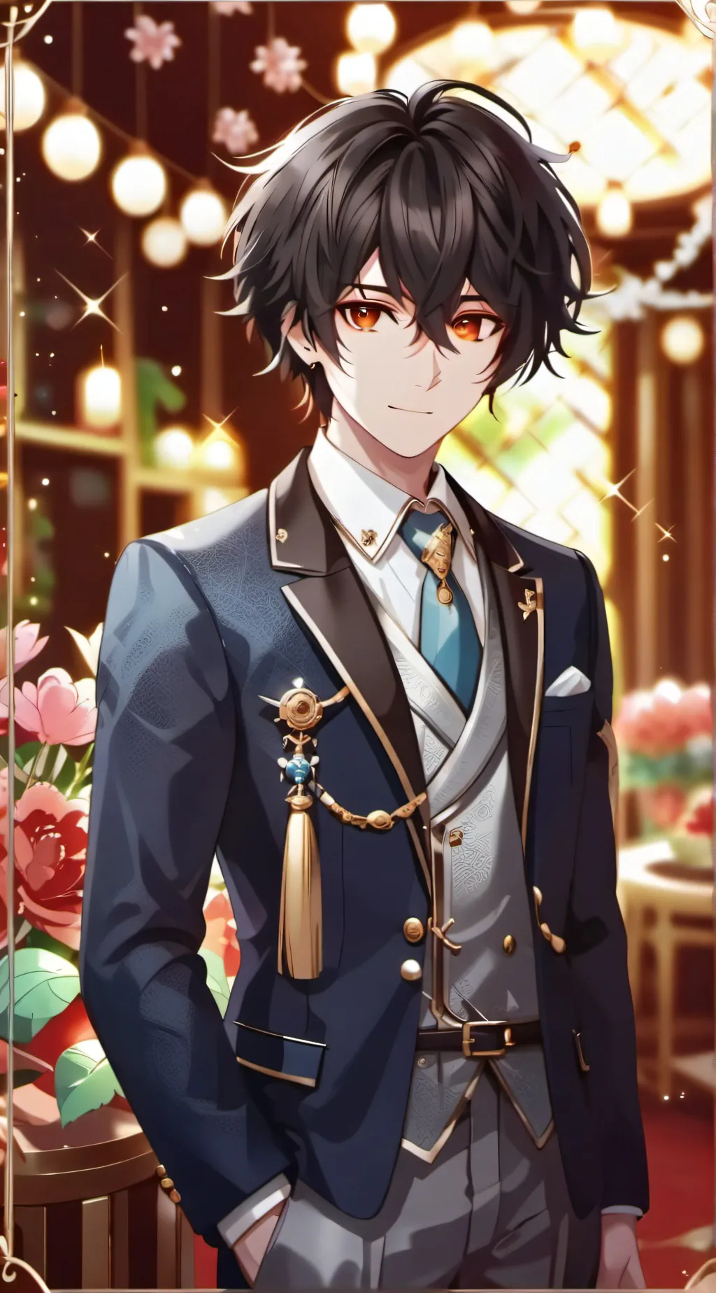 ai character: Red colorman background