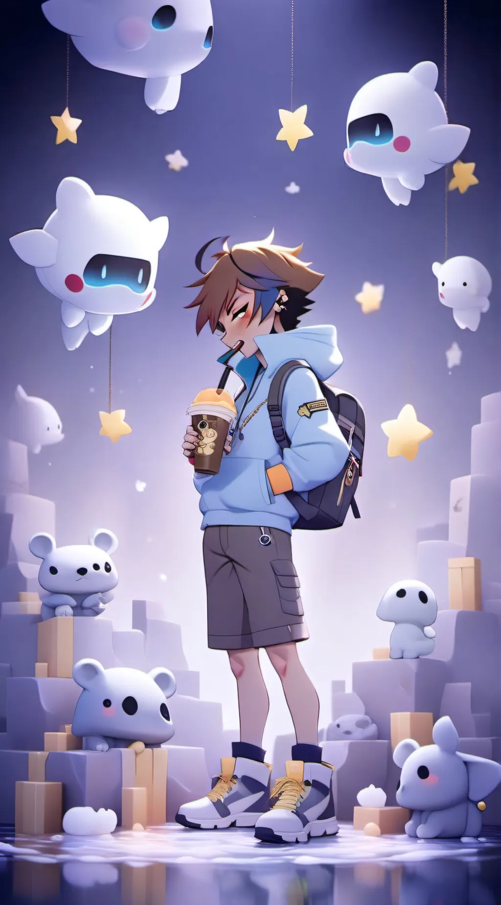 ai character: hh sleepover background