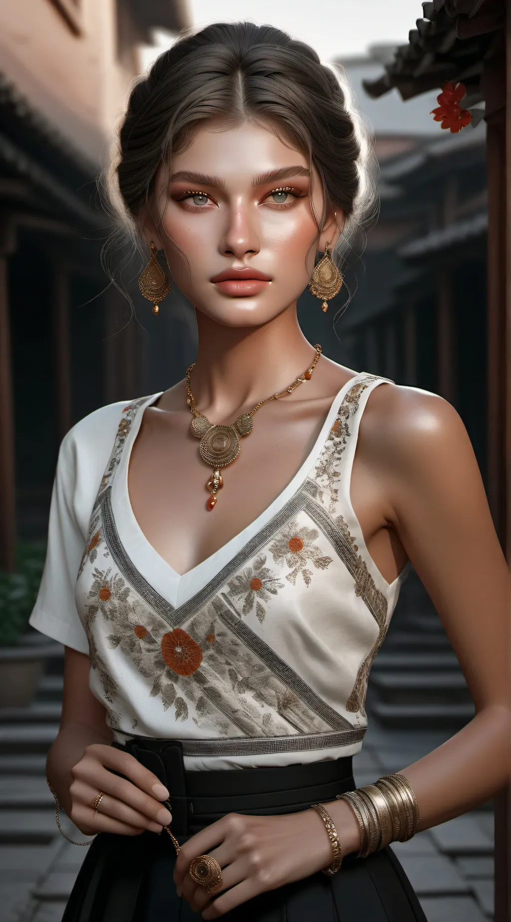 ai character: Winter background