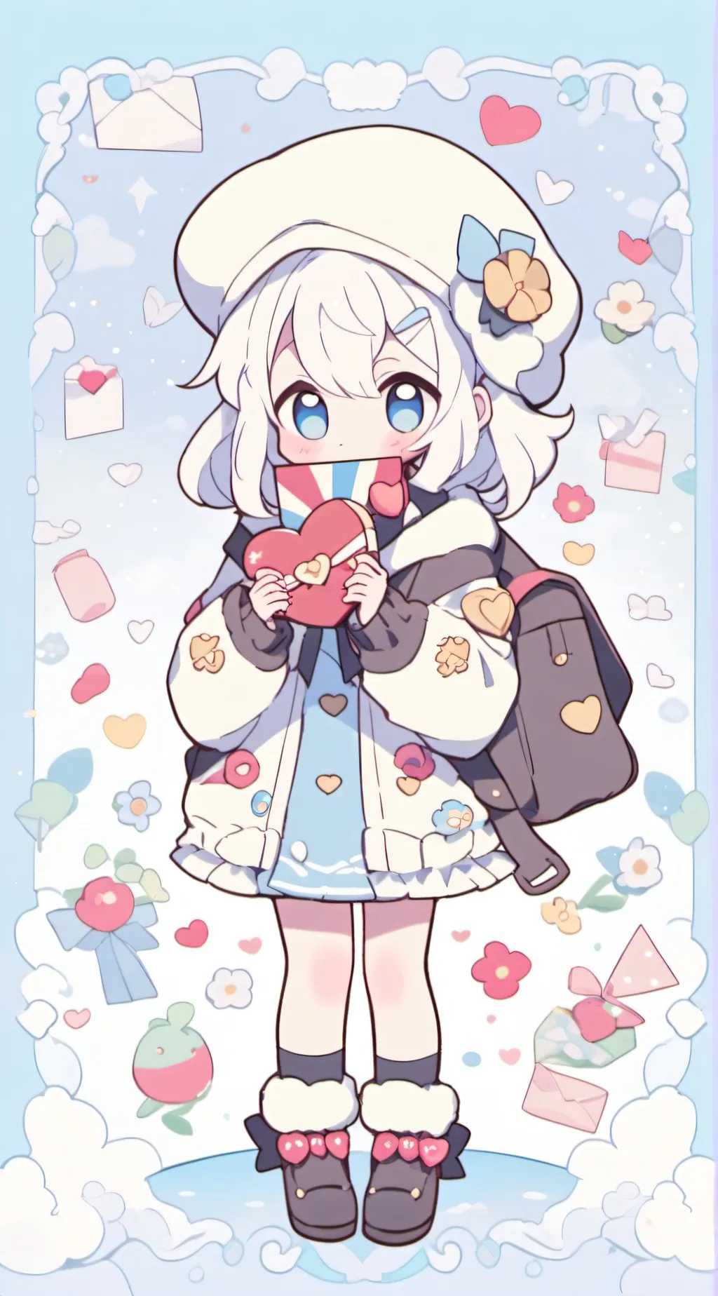 ai character: Love letter 💌 background