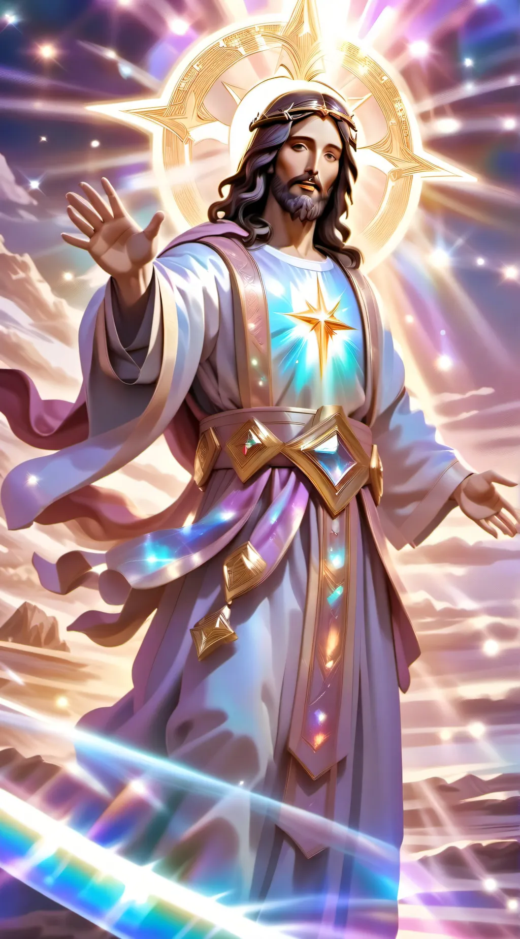 ai character: Jesus background