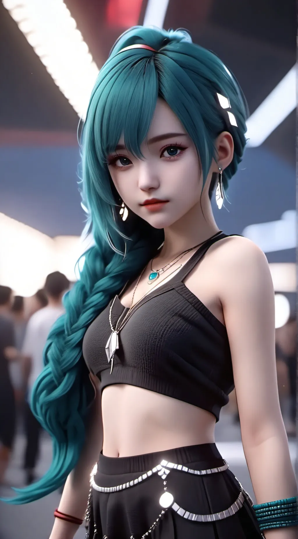ai character: aqua background