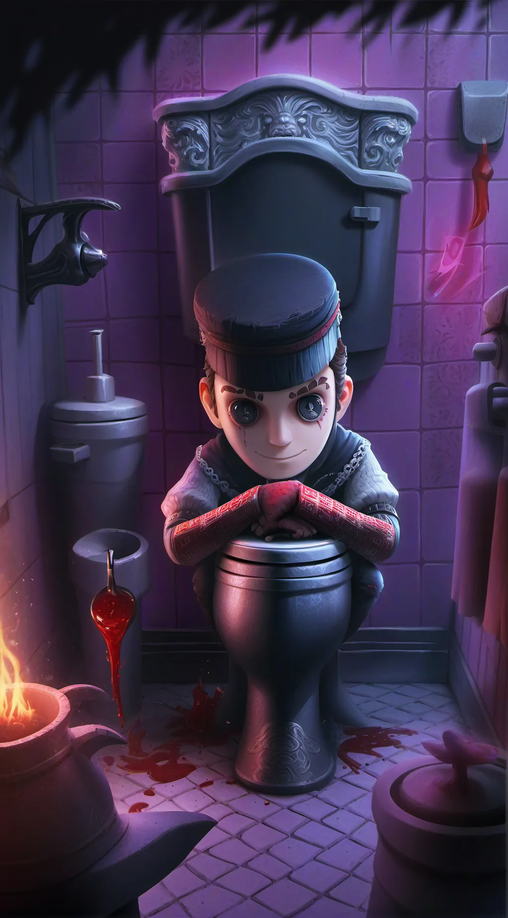 ai character: skibidi toilet background