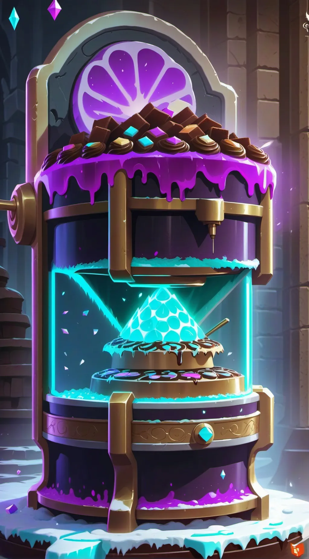 ai character: Dessert Machine background
