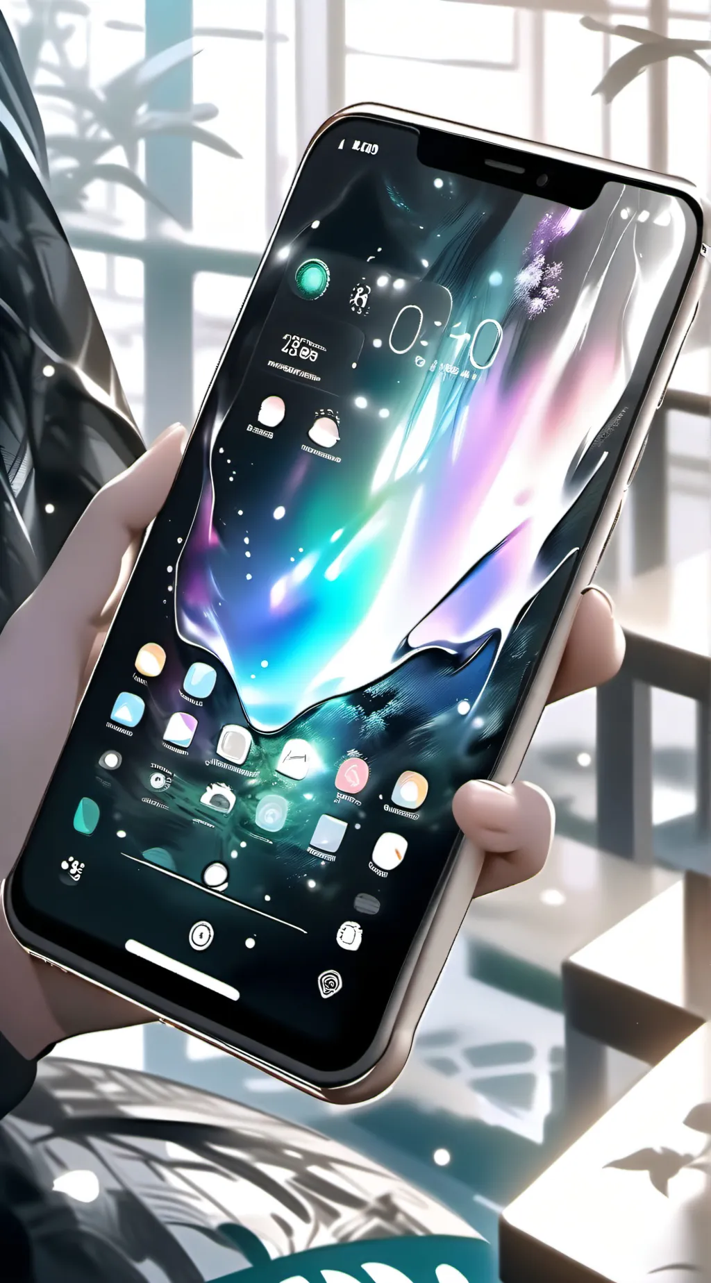 ai character: sus phone 📱  background