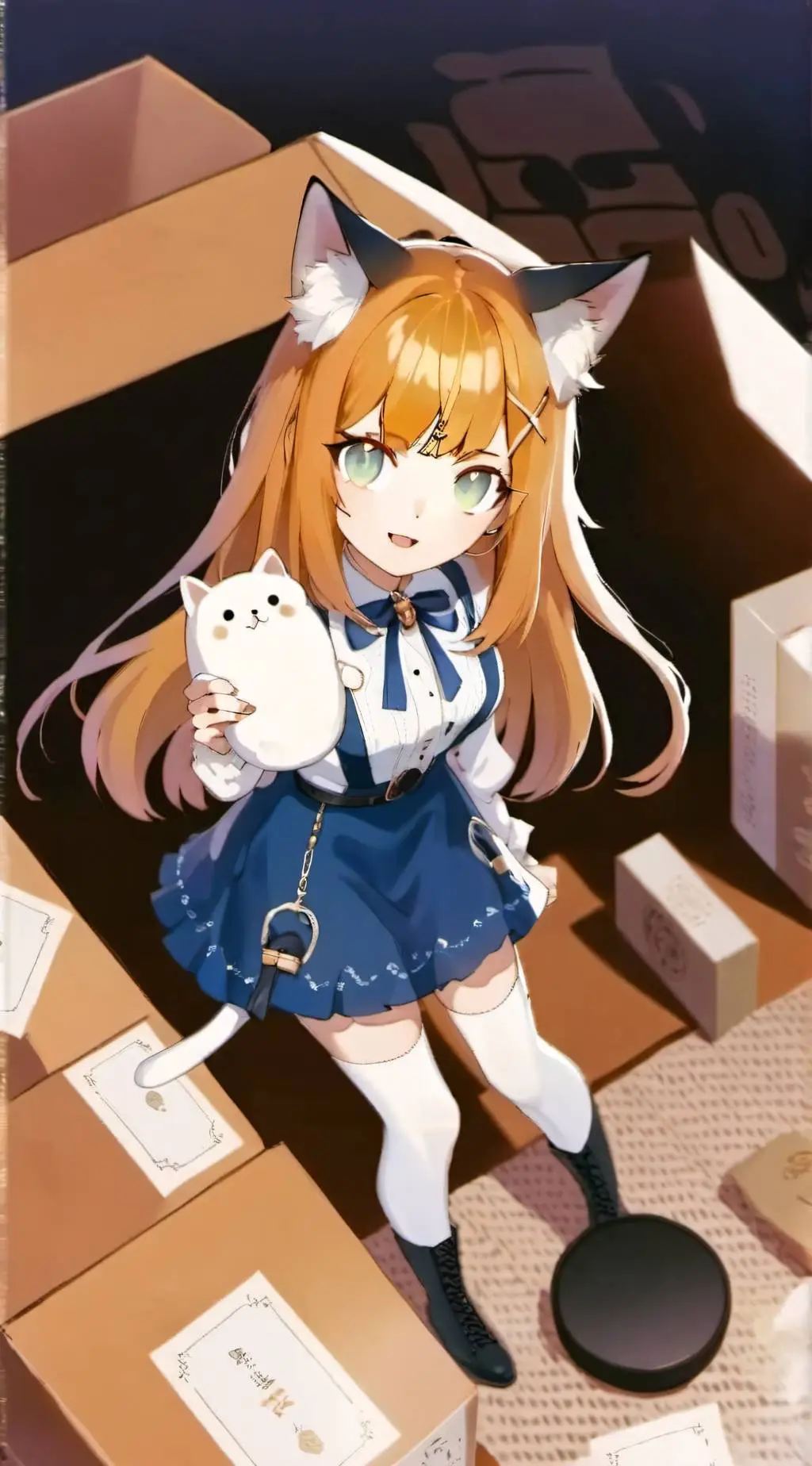 ai character: cat girl rng background