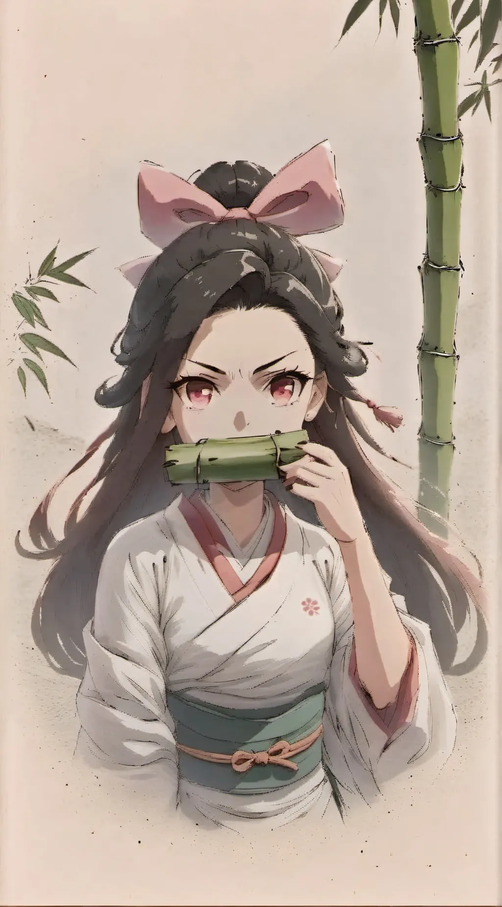 ai character: nezuko kamado background