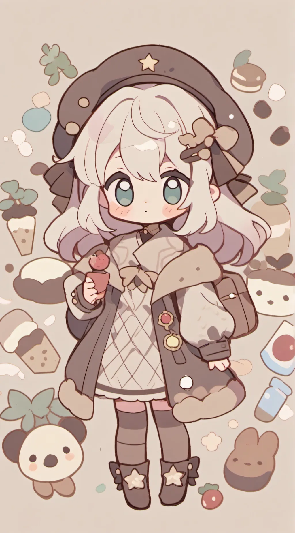ai character: Cherry background
