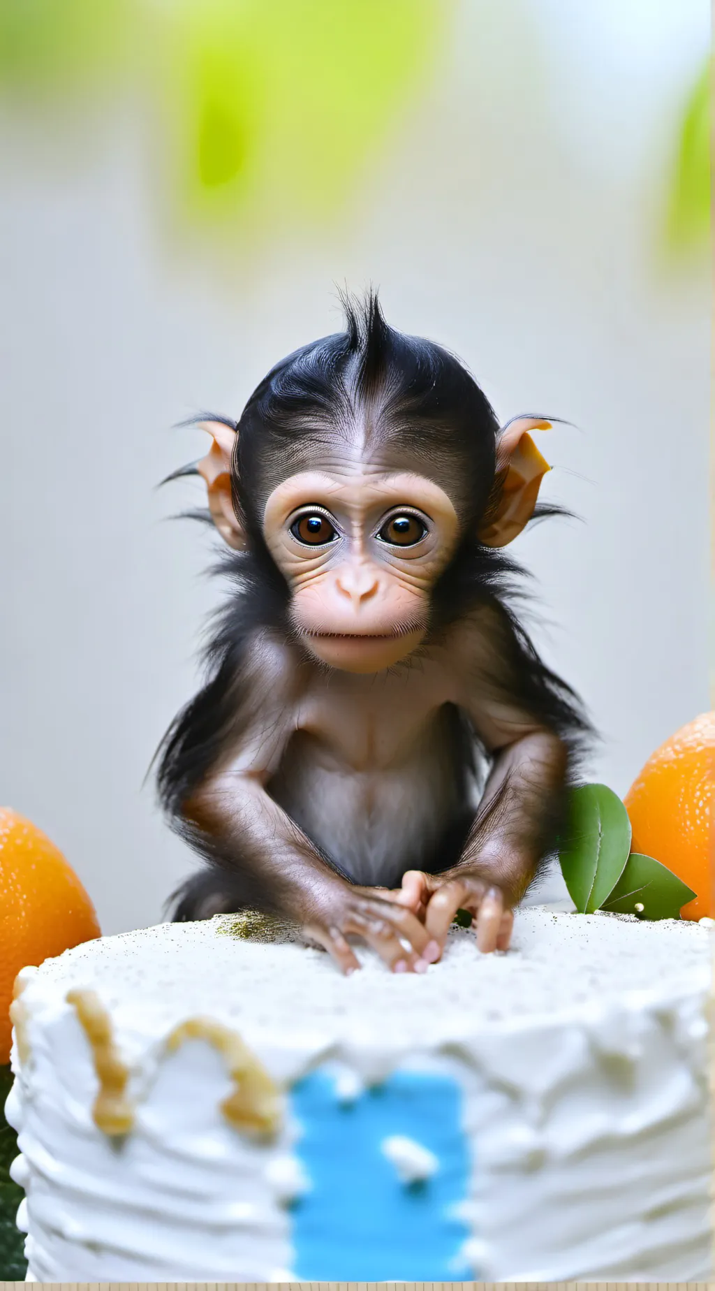 ai character: scared little baby background