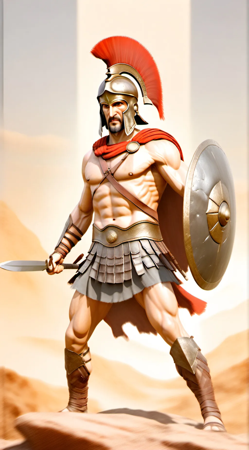 ai character: Spartan warrior background