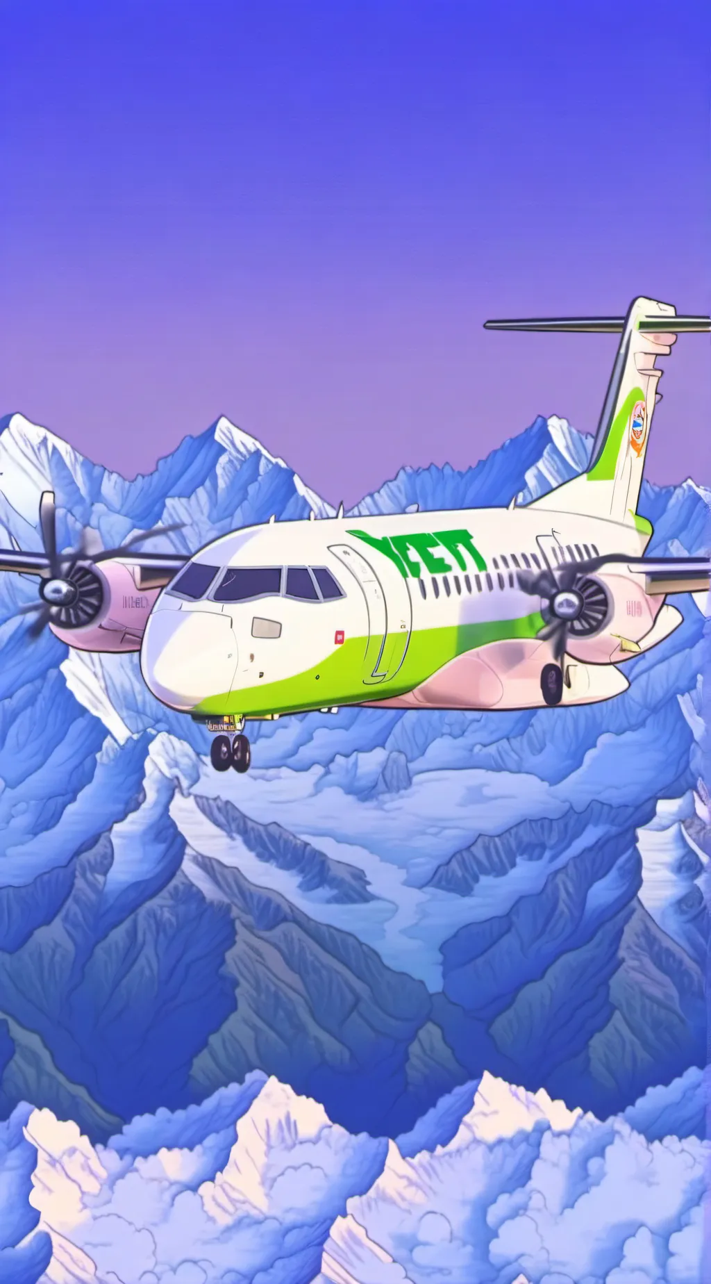 ai character: Yeti Airlines background