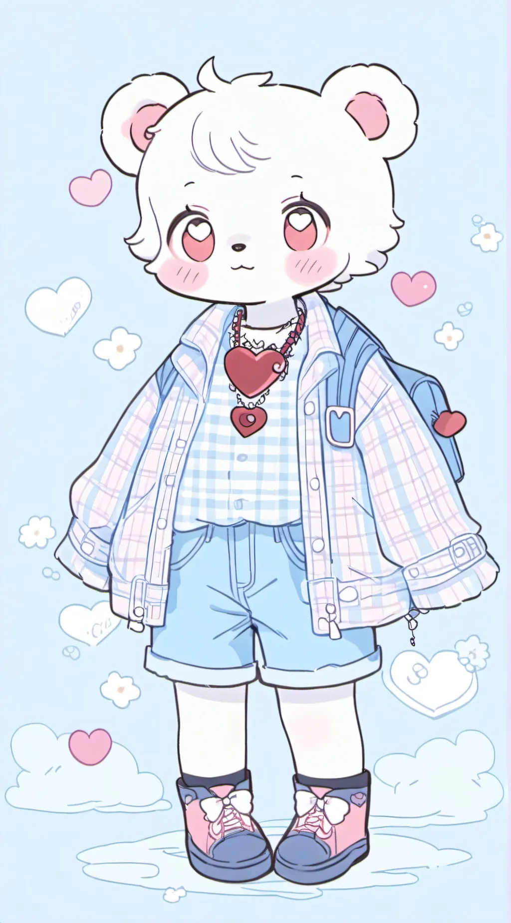 ai character: Bobby bear hug background