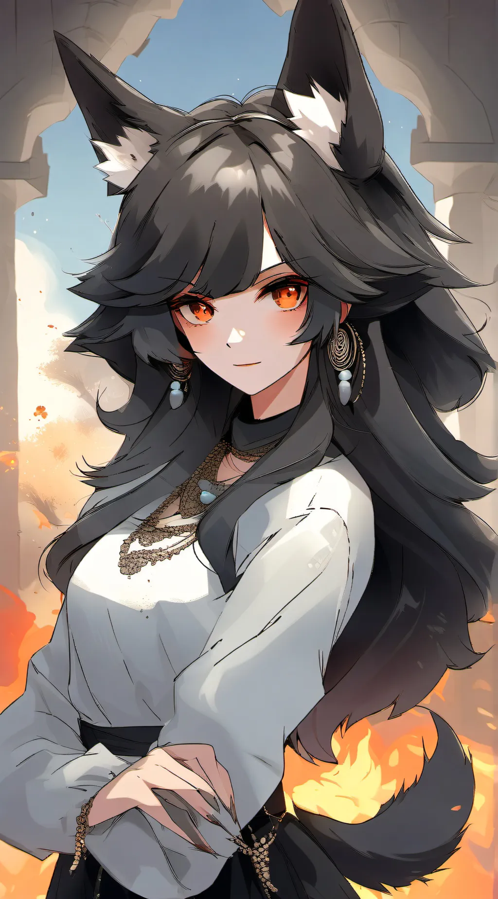 ai character: Skunk godess base background
