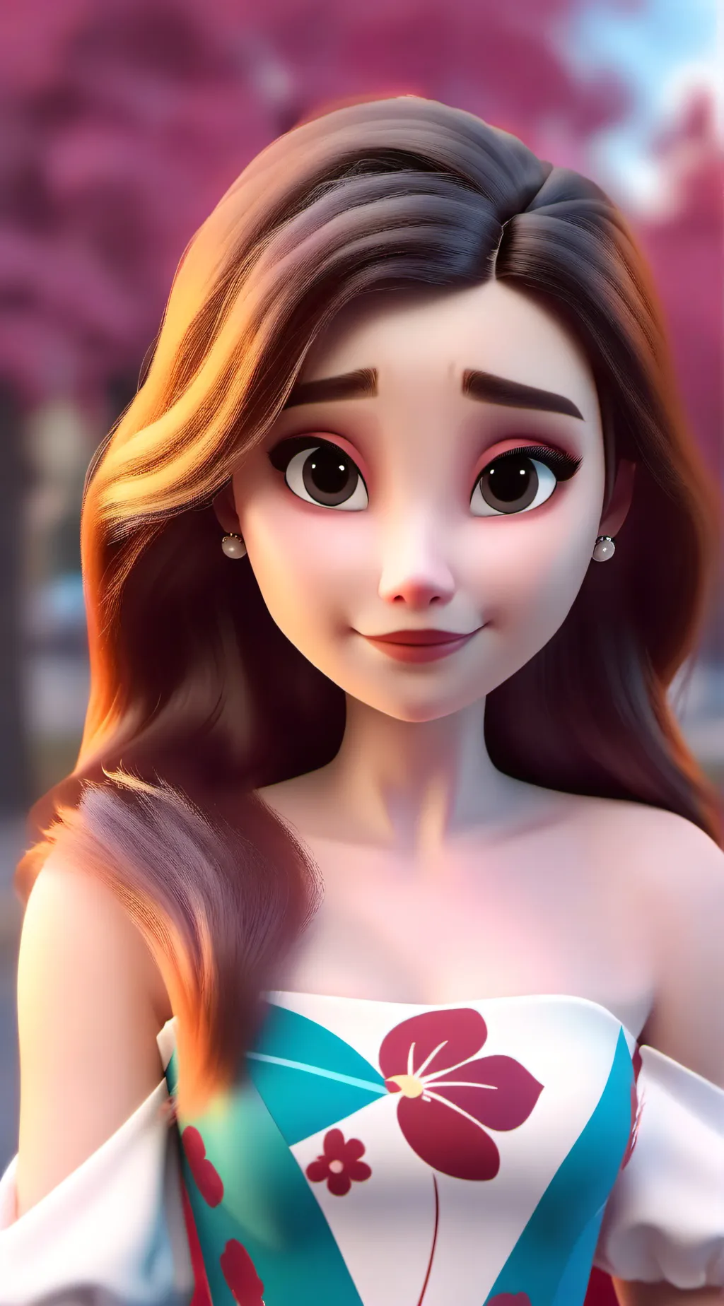 ai character: leafy background