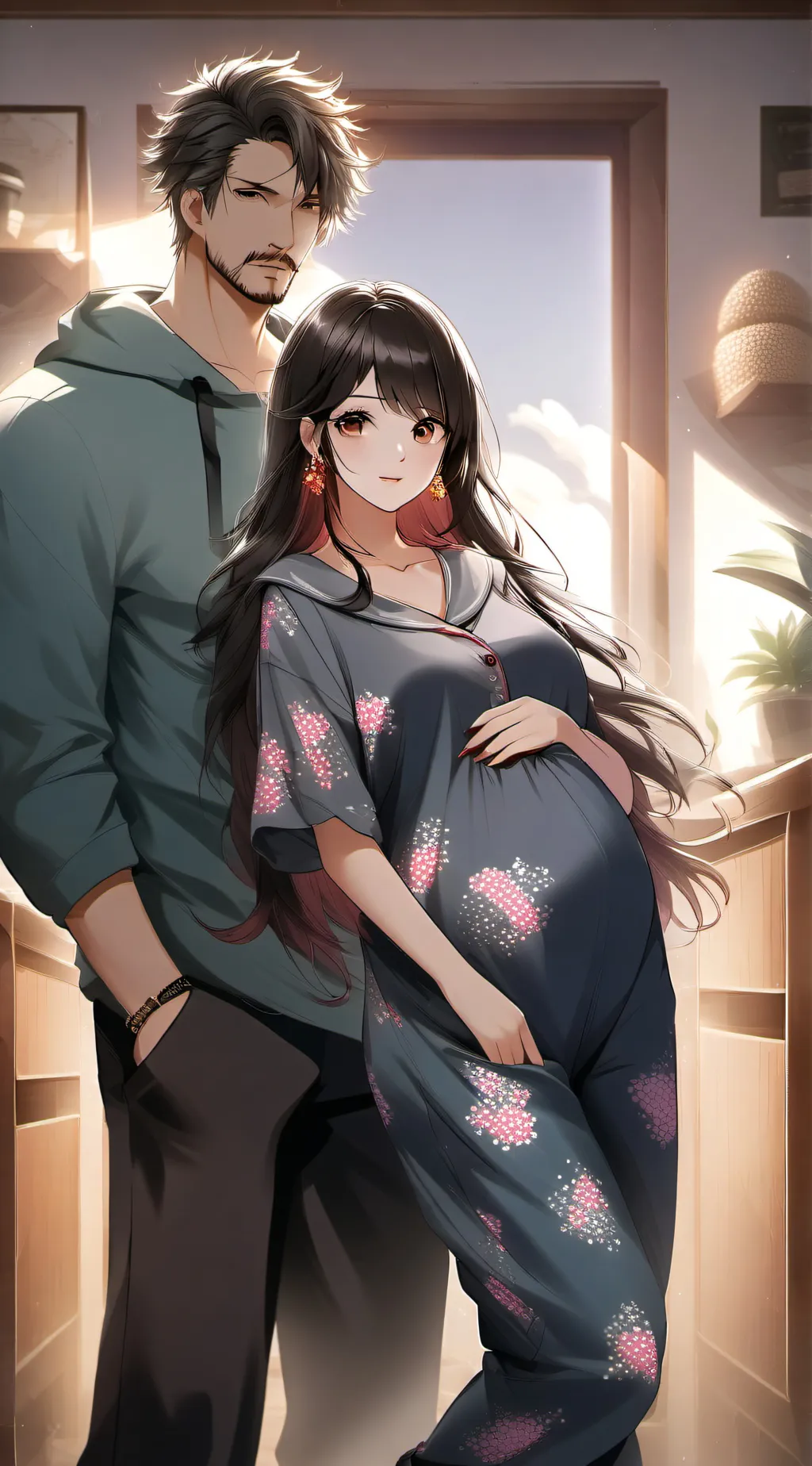 ai character: Home life background