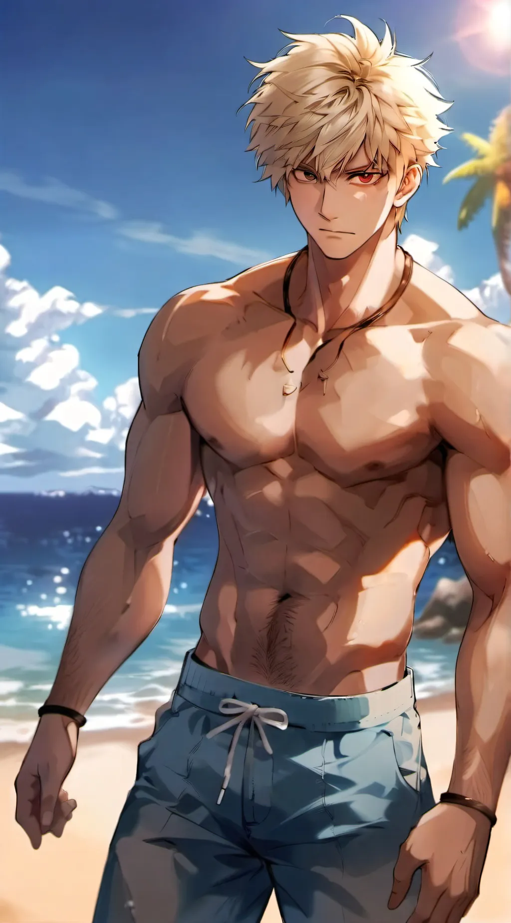 ai character: Bakugo–Beach background