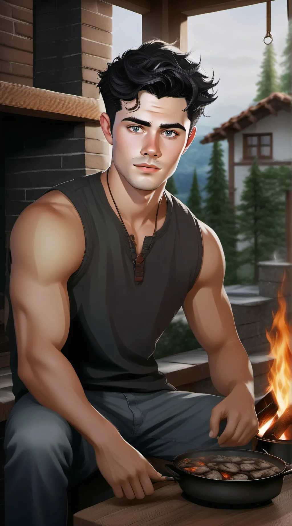 ai character: Seba Shepherdson background