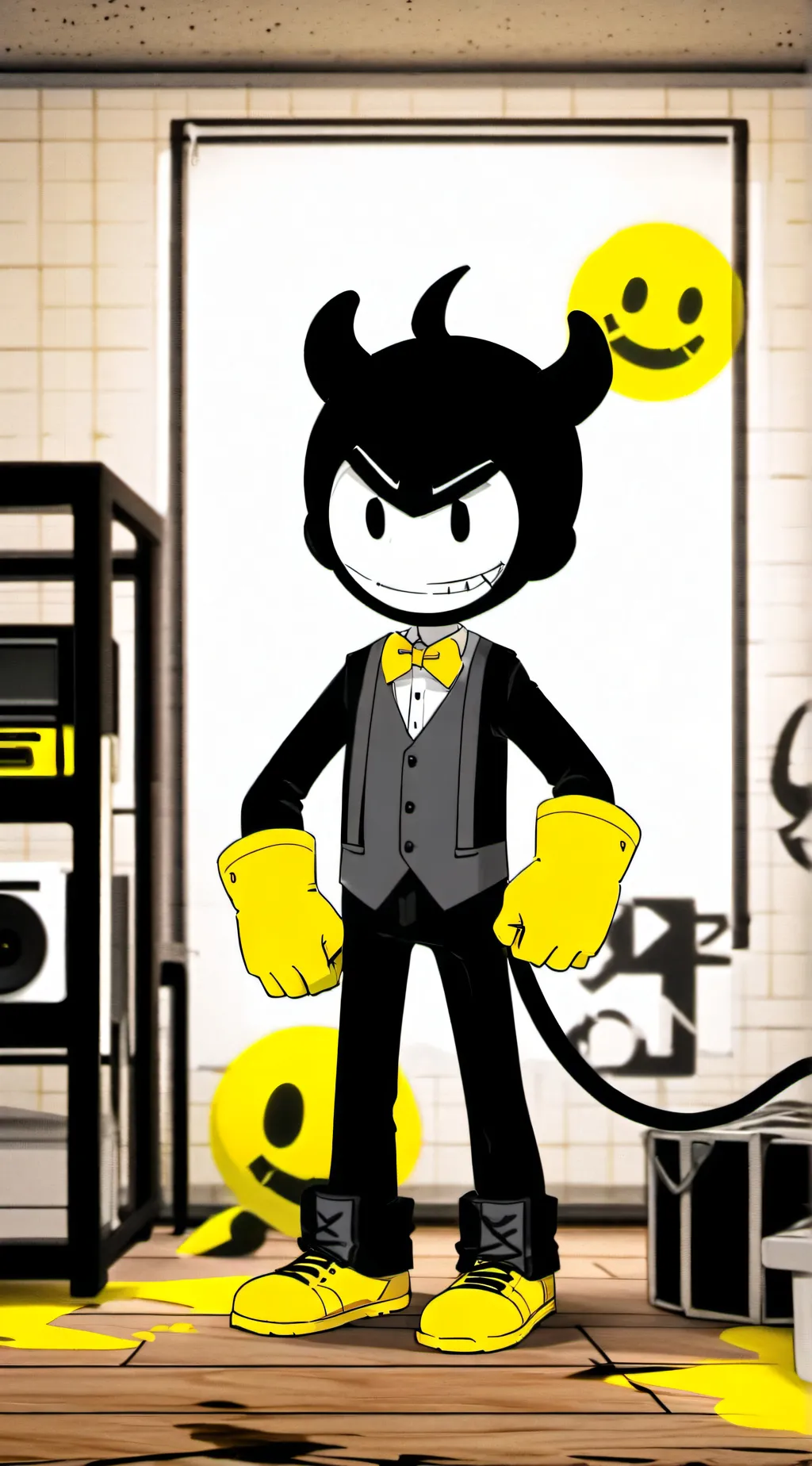 ai character: bendy background
